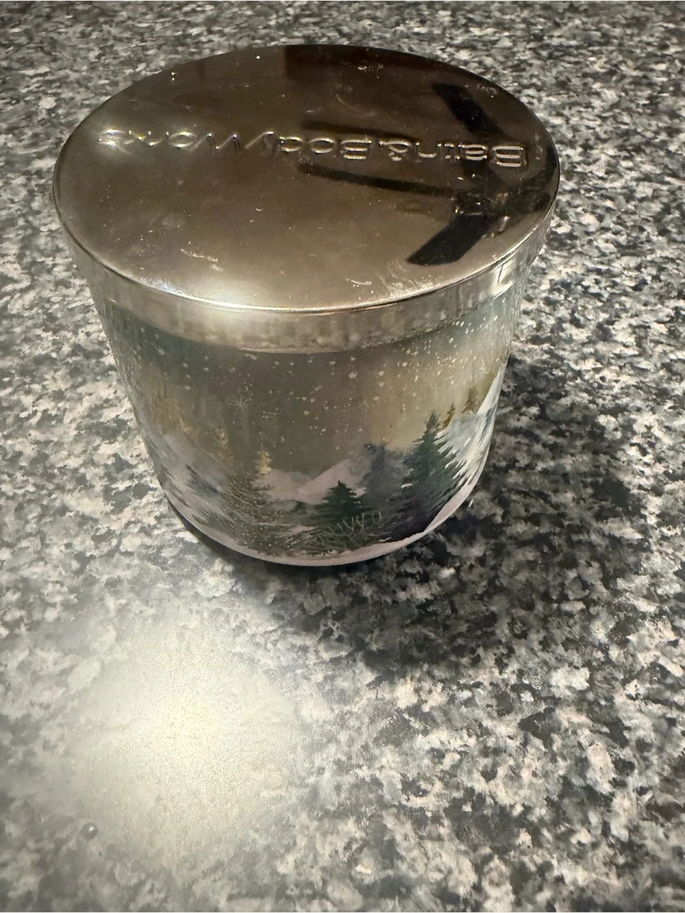 Bath & Body Works Fresh Balsam Candle - Silver, Green, White